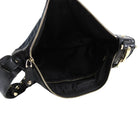 Gucci Black Monogram Canvas Studded Pellam Shoulder Bag
