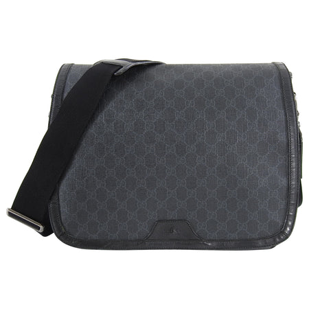 Gucci GG Supreme Black Messenger Computer Bag