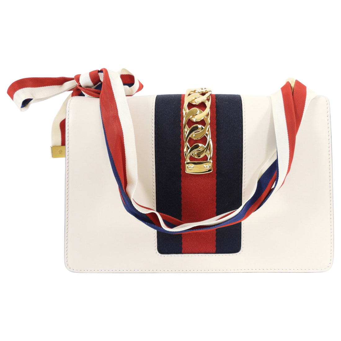 1000% AUTH 🌸 GUCCI 🌸 Limited Edition Sylvie Mini Floral White Shoulder Bag