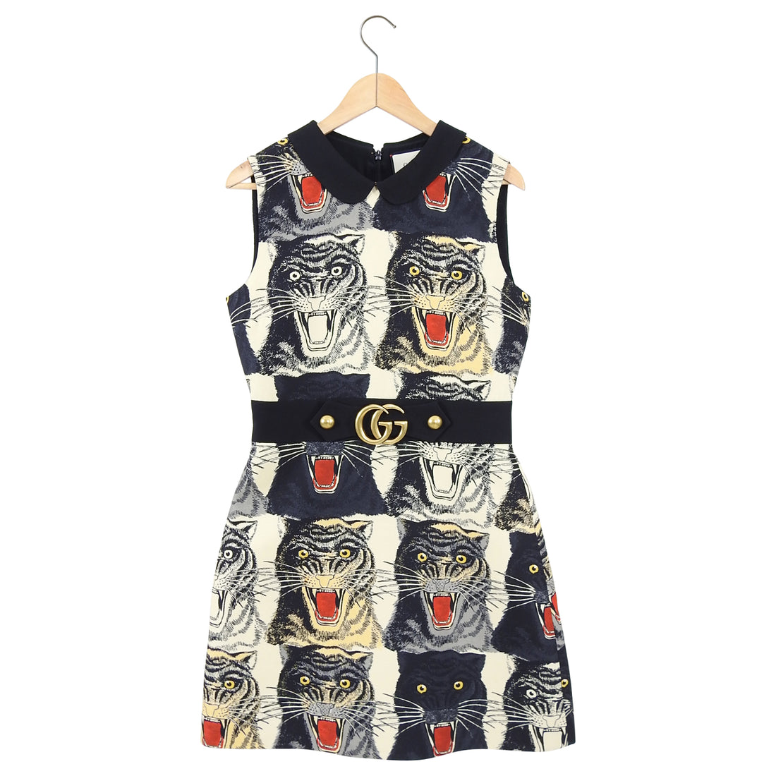 Gucci Tiger Head Design GG Marmont Sleeveless Dress - IT44 / 8 / 10