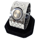 Gucci Wide Silver 112 Twirl GG Bangle Watch 