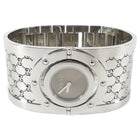 Gucci Wide Silver 112 Twirl GG Bangle Watch 