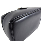 Gucci Vintage Small Black Leather Cosmetic Vanity Travel Bag