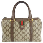 Gucci Vintage 1980’s Brown Monogram Canvas Boston Bag