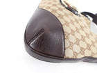 Gucci Monogram Canvas Web Horsebit Hasler Hobo Bag