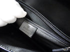 Gucci Monogram Canvas Black Leather Wristlet Clutch Bag