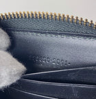 Gucci Monogram Black Leather Guccissima Zip Wallet