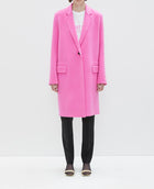 Helmut Lang Pink Wool Oversized Statement Coat - S