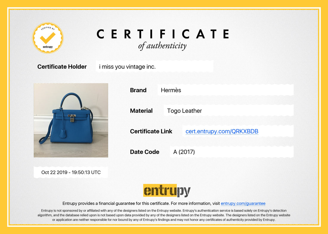Hermes Birkin Bag Hermes Authentication Card Hermes Sac Good News