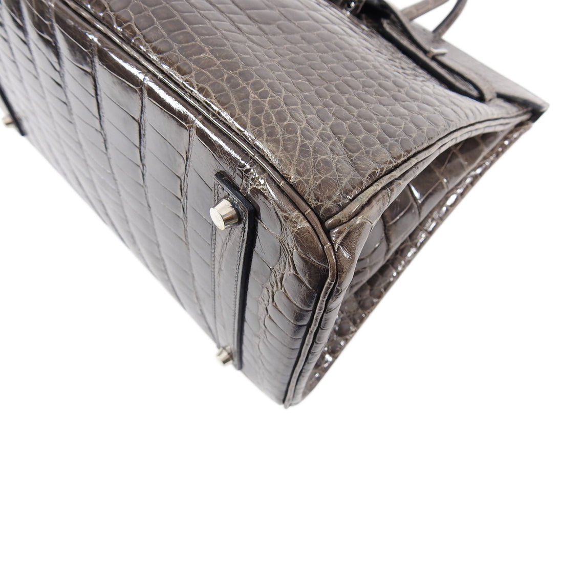 Hermes Birkin Ghillies bag 30 Elephant grey/ Marron fonce/ Ficelle
