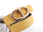 Hermes Chaine D'ancre Rose Gold Pialle Yellow and Black Belt Kit - 85