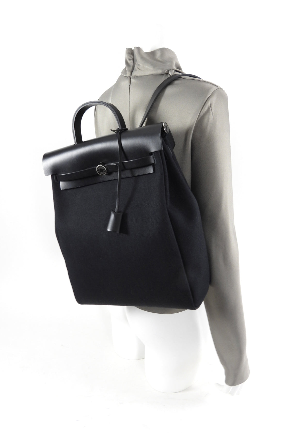 Hermes, Bags, 222 Brand New Hermes Herbag A Dos Zip Retourne Backpack  Black