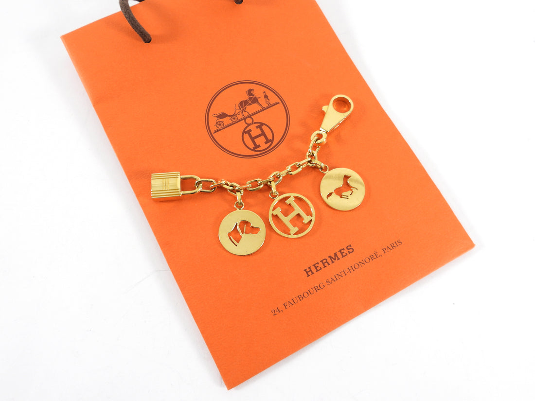 Hermes Breloque Gold Plated Bag Charm