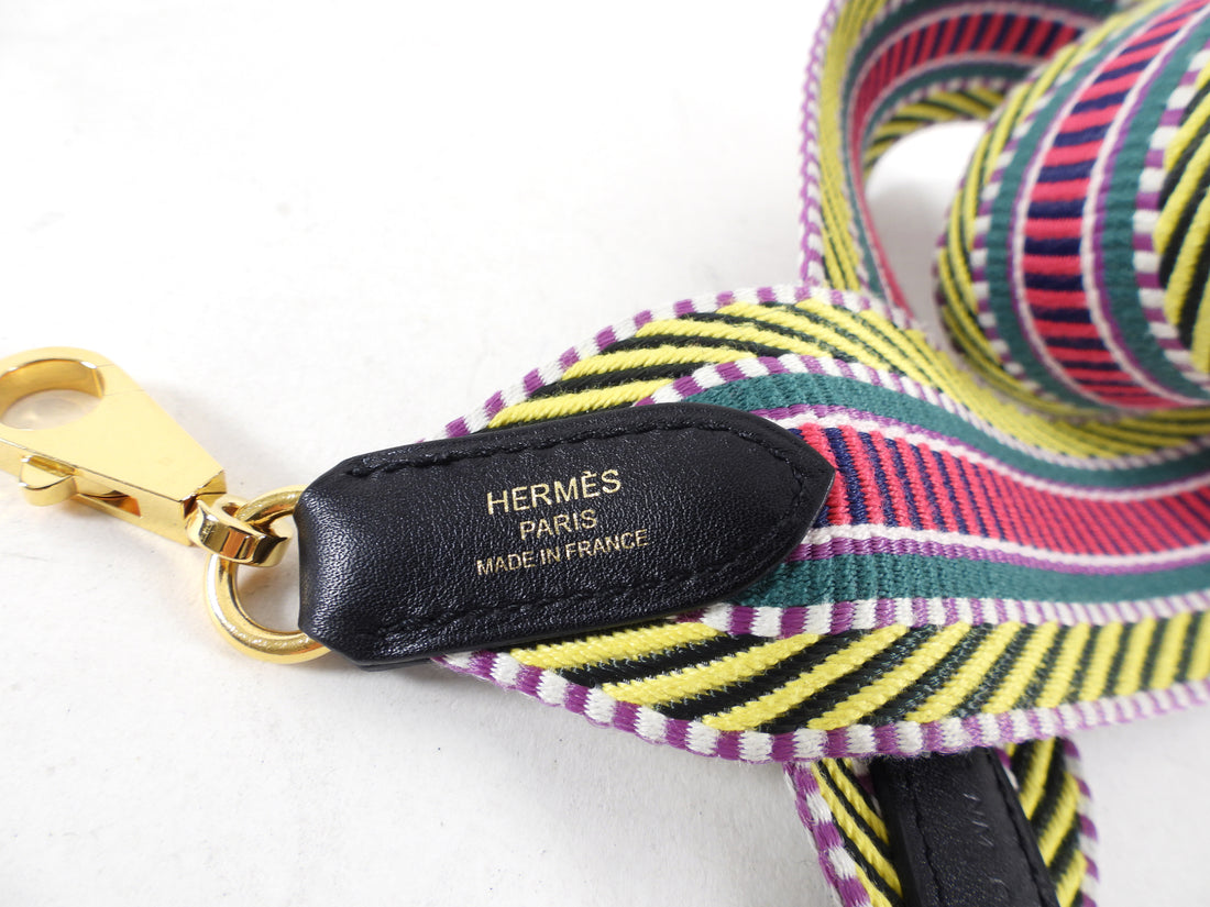 Hermes 25mm Ambre/Rose D'Ete/Gold Canvas Sangle Cavale Bag Strap - Yoogi's  Closet