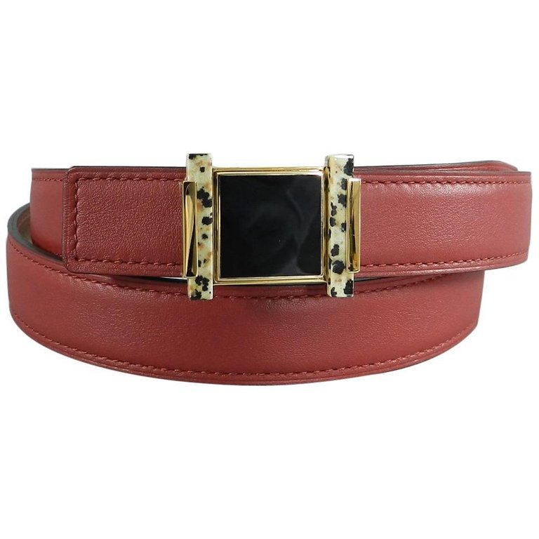 Hermes Limited Edition 2016 Runway 24mm Lacquer and Jasper Belt Kit