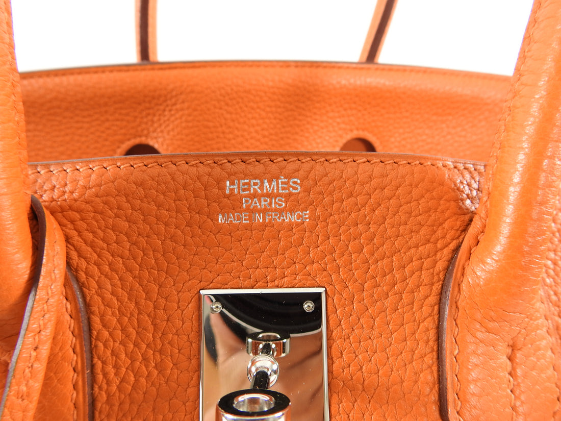 Hermès Kelly 35 Handbag in Orange Leather – Fancy Lux