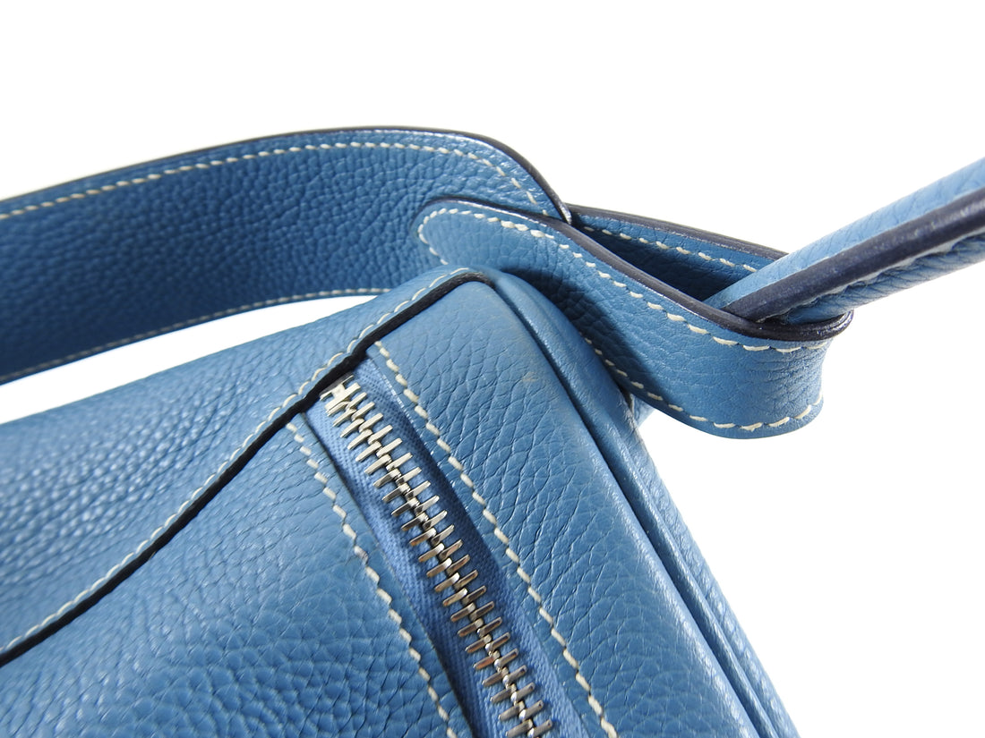 Hermes Lindy 34 Handbag In Blue Square R (2014) – Trésor Vintage