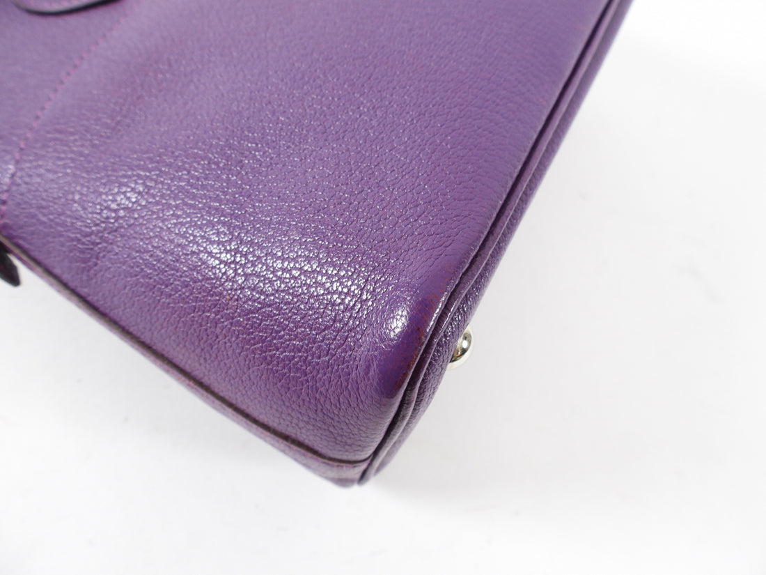 Hermes Bolide 27 Purple Violet Chèvre Mysore Leather SHW – I MISS YOU ...