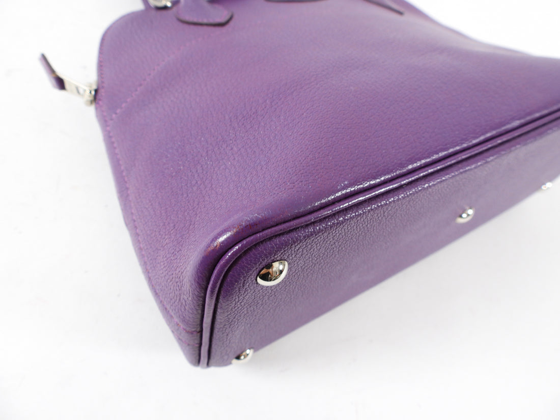 Hermes Bolide 27 Purple Violet Chèvre Mysore Leather SHW – I MISS YOU ...