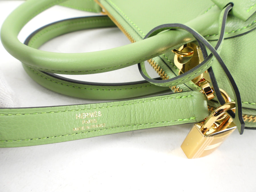 Hermes Bolide 1923 Veau Evercolor Vert Criquet 25cm Green Bag