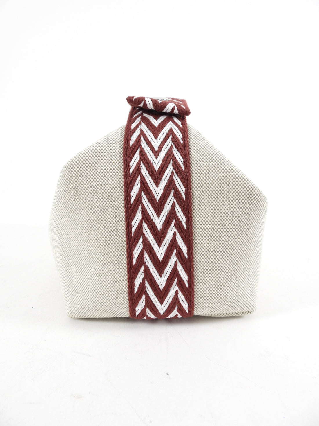 Hermes Canvas and Burgundy Bride A Brac Small Cosmetic Bag