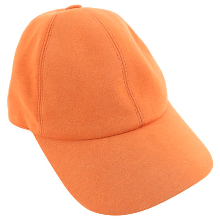 Hermes Orange Cotton Jersey Baseball Cap Hat