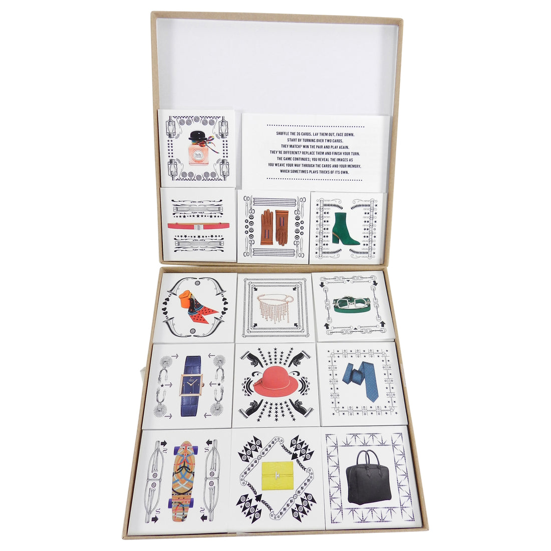 Hermes Holiday Cards Memory Game Gift Set