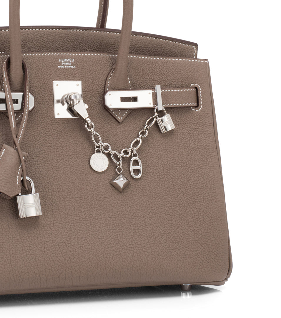 Hermes Olga Bag Charm Silver for Birkin Kelly