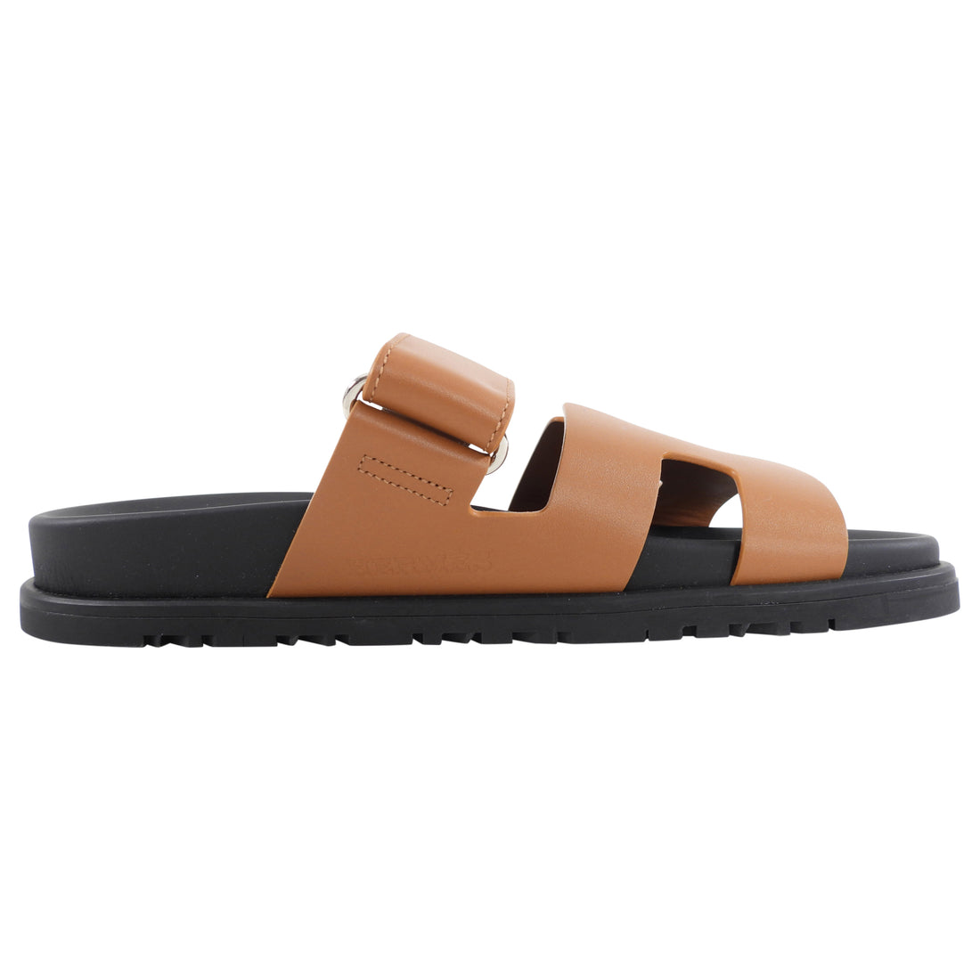 Hermes Tan Leather Chypre Flat Sandals - 37