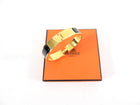 Hermes Black and Gold Clic H Narrow PM Bracelet