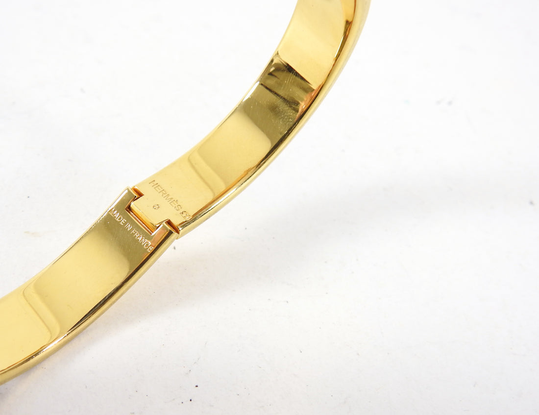 Hermès Clic H Bracelet Gold pm Curry Sold Out