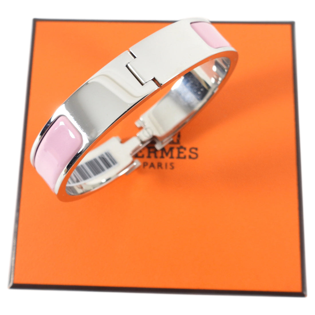 Hermes Clic H Rose Dilirium Palladium Bracelet