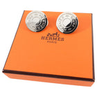 Hermes Vintage Clou de Selle Button Clip Earrings