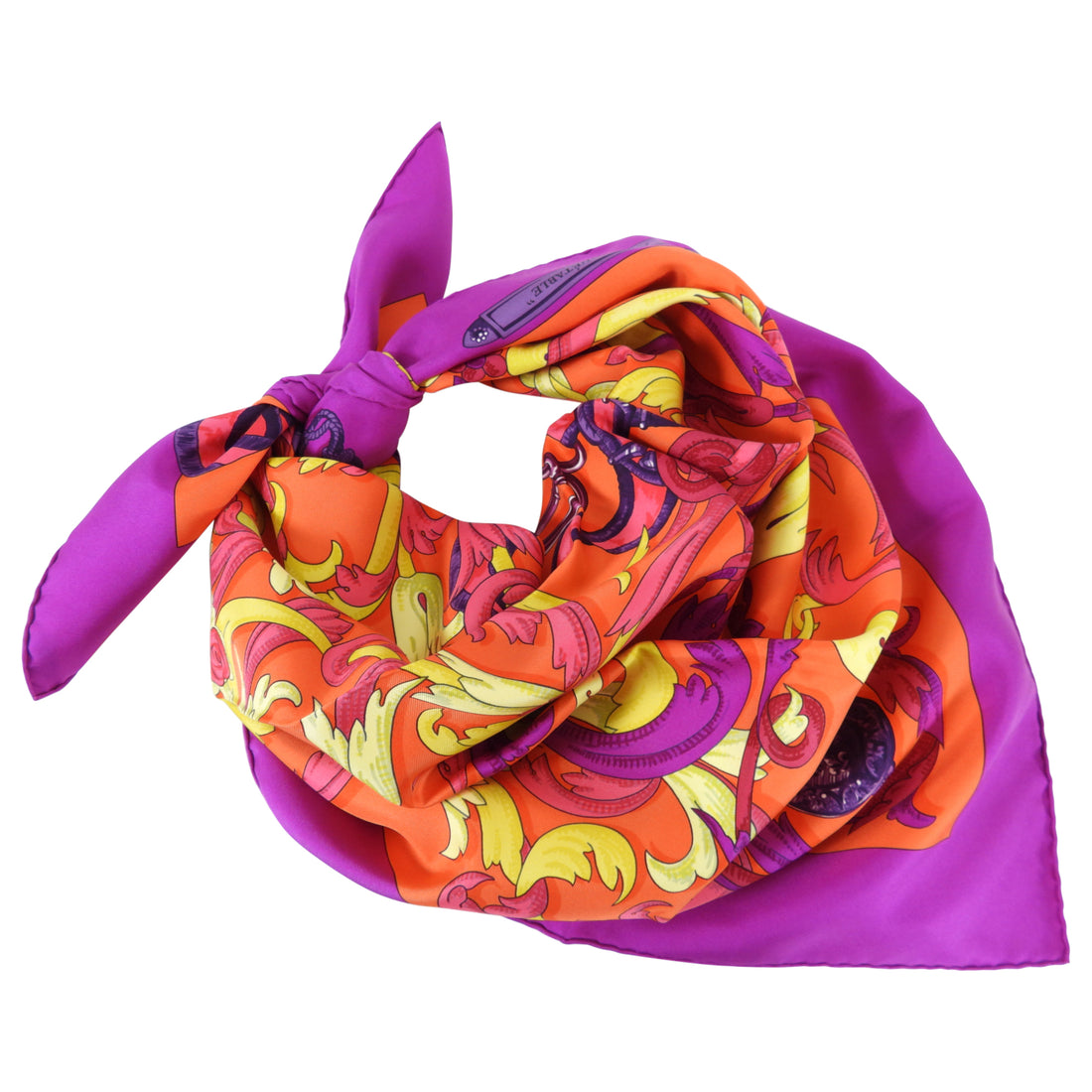 Hermes Le Mors a la Conetable Silk 90cm Scarf