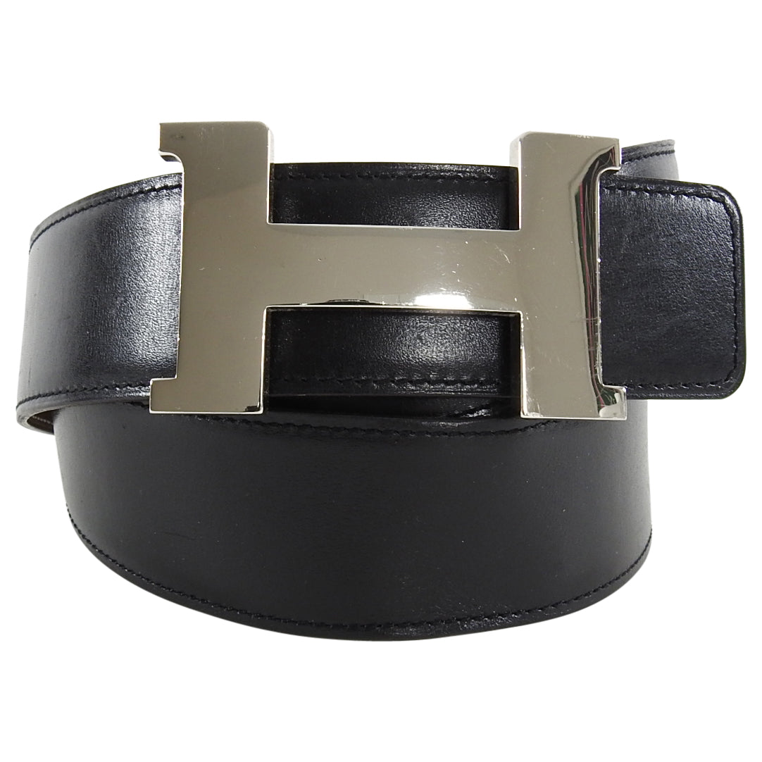 Hermes Constance 42mm Reversible Leather Belt Black/Chocolate Brown Si –  Celebrity Owned
