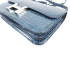 Hermes Constance Elan Matte Nilo Crocodile Blue Jean PHW