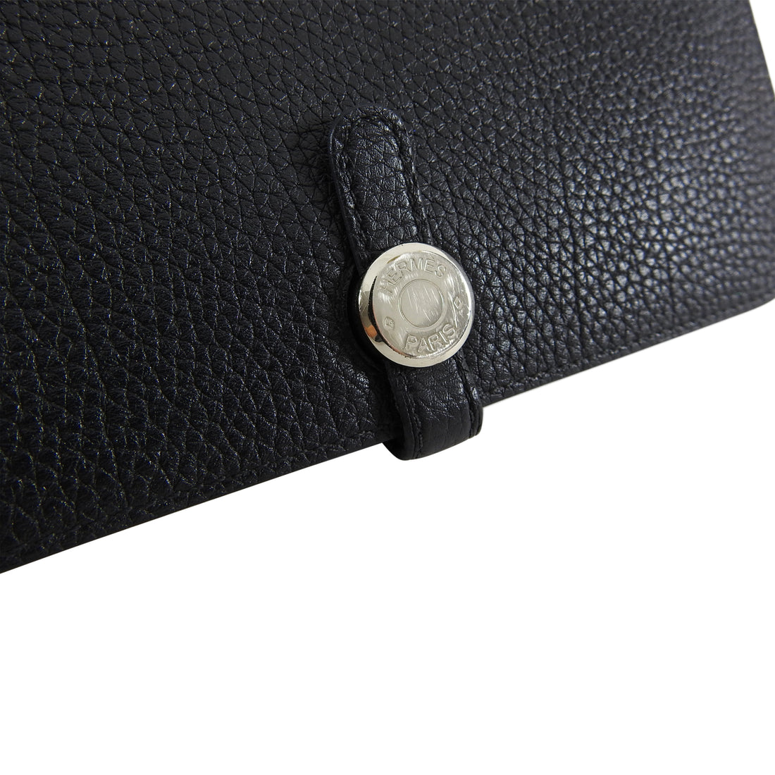 Hermes Dogon Duo Wallet Black Togo Palladium Hardware – Mightychic