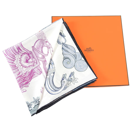 Hermes Della Cavallieria Favolosa Double Face Silk 90cm Scarf