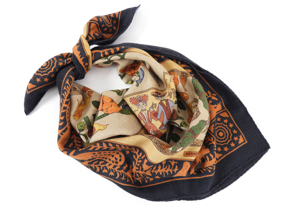 Hermes Scarf Early America Cashmere and Silk Vintage – Mightychic
