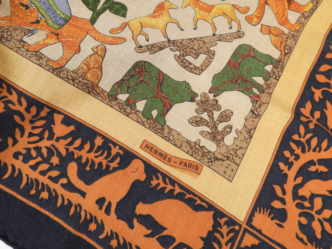 Hermes Scarf Early America Cashmere and Silk Vintage – Mightychic