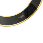 Hermes Wide Black and Gold Enamel Horse Bangle Bracelet