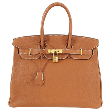 Hermes Birkin 35 Taurillon Clemence Leather with Gold Hardware