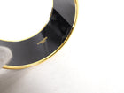 Hermes Extra Wide Black Enamel Grand Apparat Bangle Bracelet