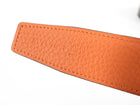 Hermes Quizz Silvertone H Buckle Belt Kit Orange and Black - 85