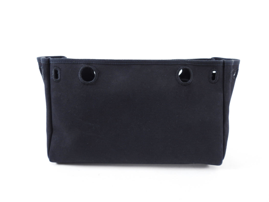 Hermes Canvas Herbag Cabas Black Leather - Main Image