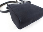 Hermes Mini Herbag Crossbody Bag Toile Natural and Black Canvas