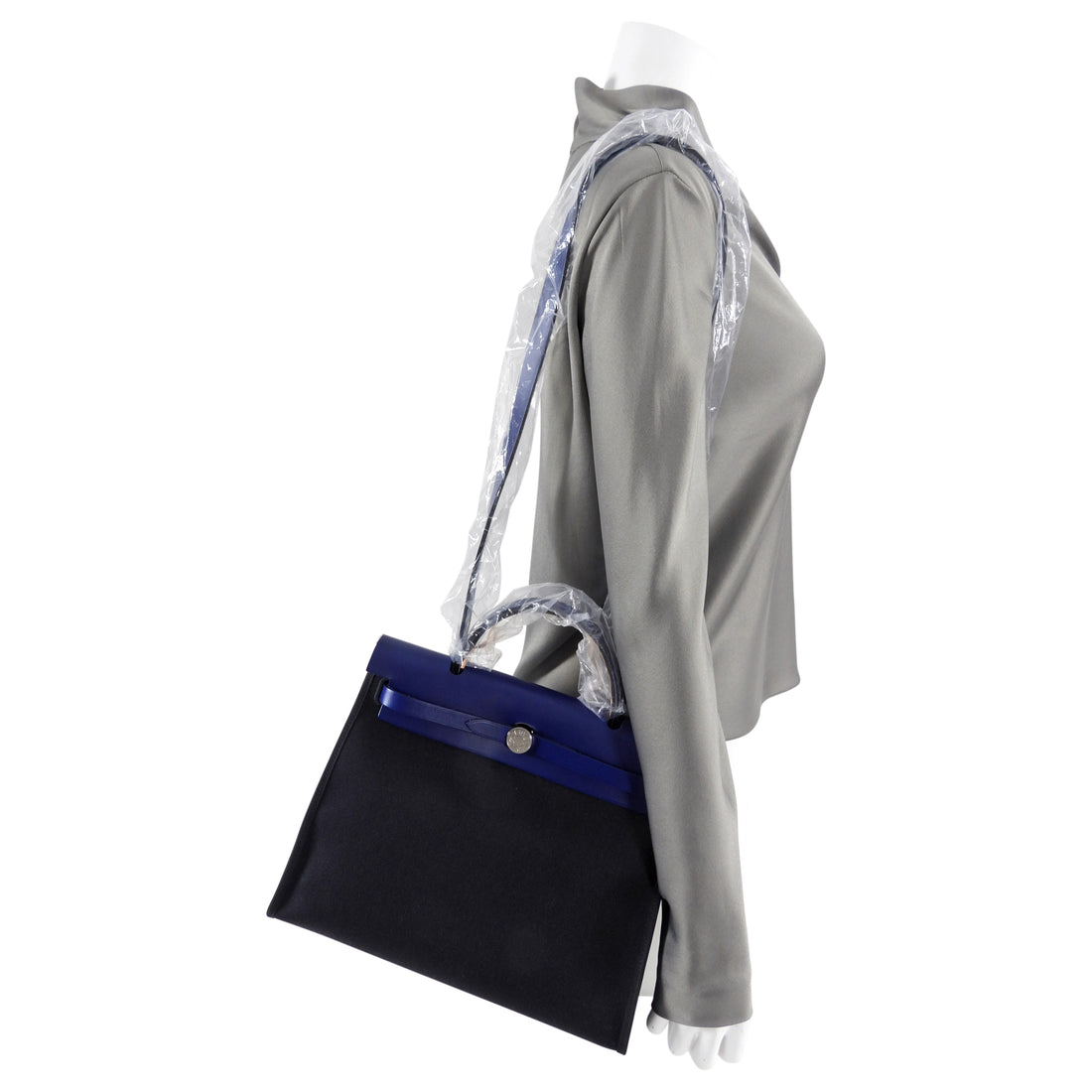 Hermès Hermes herbag 31 Blue Cloth ref.517090 - Joli Closet