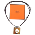Hermes Horn H Necklace on Cord