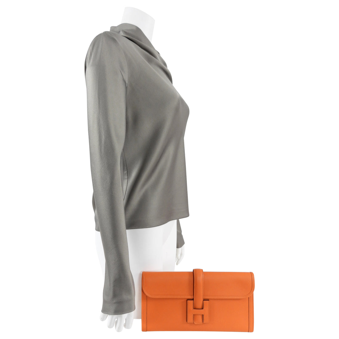 Hermes Orange Swift Jige Elan 29 Clutch Bag