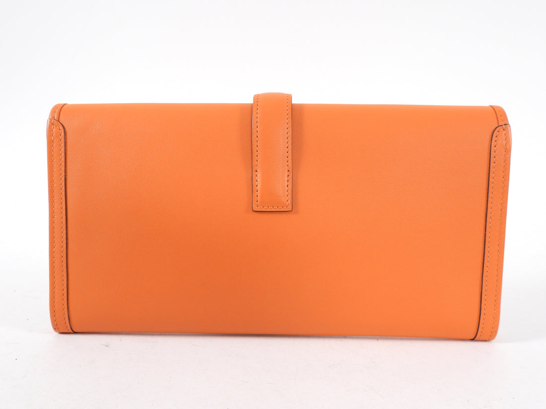 Hermes Orange Swift Jige Elan 29 Clutch Bag